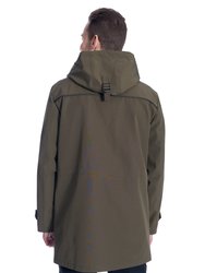 Men's Drawstring Raincoat, Army