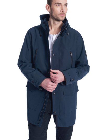 Alpine North Men's Drawstring Raincoat, Navy product
