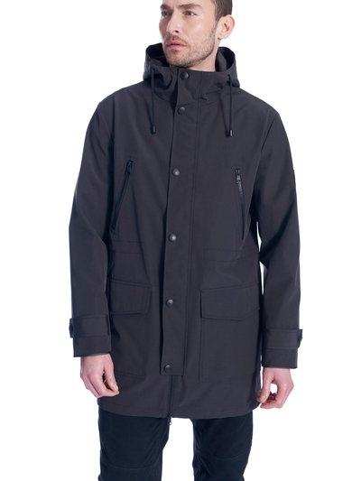 Alpine North Men's Drawstring Raincoat, Pewter product