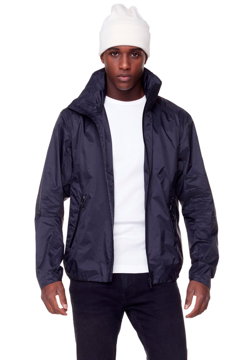 Men's (recycled) Ultralight Windshell Jacket, Black - Black