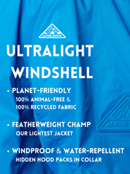 Men's Recycled Ultralight Windshell Jacket, Blue