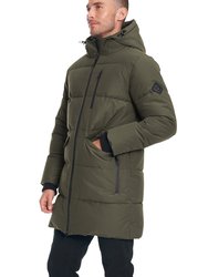 Men's Vegan Down (Recycled) Puffer Coat, Olive