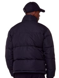 Men's Vegan Down (Recycled) Retro Short Jacket, Black