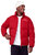 Men's Vegan Down (Recycled) Retro Short Jacket, Deep Red