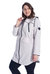 Women's Drawstring Raincoat, Platinum/Plus Size