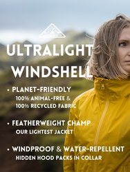 Women's Recycled Ultralight Windshell Jacket, Yellow