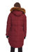 Women's Vegan Down Recycled Drawstring Parka, Oxblood