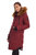 Women's Vegan Down Recycled Drawstring Parka, Oxblood