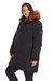 Women's Vegan Down Recycled Long Parka, Black/Plus Size