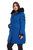 Women's Vegan Down Recycled Long Parka, Cobalt/Plus Size