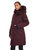 Women's Vegan Down Recycled Long Parka, Grape