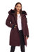 Women's Vegan Down Recycled Long Parka, Grape - Grape