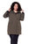 Women's Vegan Down Recycled Long Parka, Plus Size - Olive - Olive