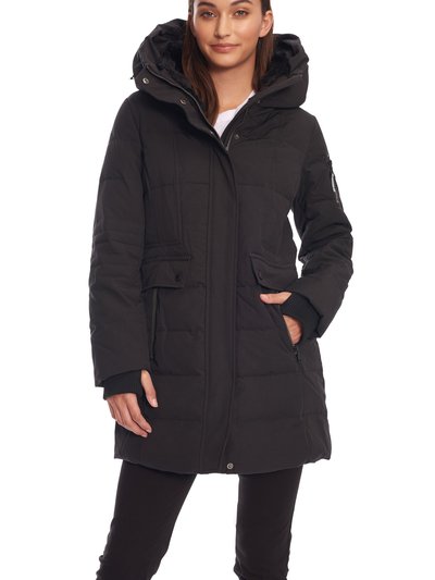 Alpine North Women's Vegan Down Recycled Mid-Length Parka, Black product