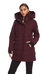 Women's Vegan Down Recycled Mid-Length Parka, Grape - Grape