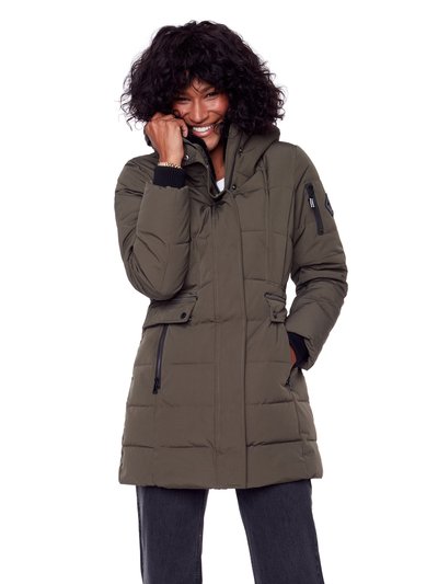 Alpine North Women's Vegan Down Recycled Mid-Length Parka, Olive product