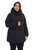 Women's Vegan Down Recycled Mid-Length Parka, Plus Size - Black - Black