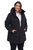 Women's Vegan Down Recycled Mid-Length Parka, Plus Size - Black