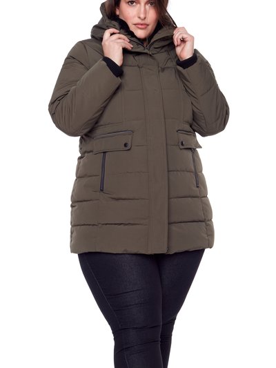 Alpine North Women's Vegan Down Recycled Mid-Length Parka, Plus Size - Olive product