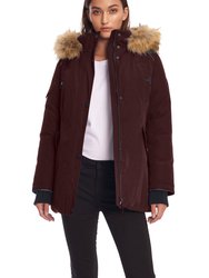 Women's Vegan Down Recycled Parka, Grape