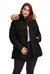 Women's Vegan Down Recycled Parka, Plus Size - Black - Black