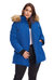 Women's Vegan Down Recycled Parka, Plus Size - Cobalt - Cobalt