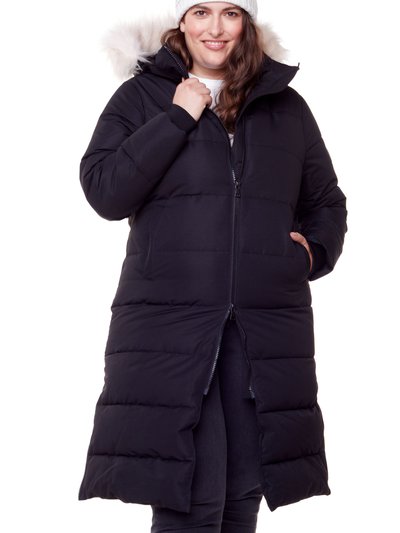 Alpine North Women's Vegan Down (Recycled) Ultra Long Length Parka, Black - Plus Size product