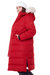 Women's Vegan Down (Recycled) Ultra Long Length Parka, Deep Red - Plus Size