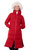 Women's Vegan Down (Recycled) Ultra Long Length Parka, Deep Red - Red
