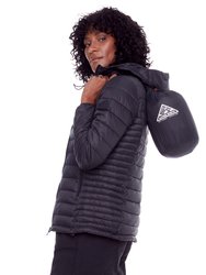 Yoho Ladies' | Women's Vegan Down (Recycled) Lightweight Packable Puffer, Black