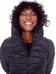 Yoho Ladies' | Women's Vegan Down (Recycled) Lightweight Packable Puffer, Black