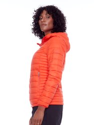 YOHO LADIES' | WOMEN'S VEGAN DOWN (RECYCLED) LIGHTWEIGHT PACKABLE PUFFER, TANGERINE