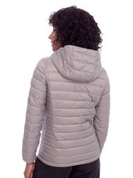 Yoho Ladies' | Women's Vegan Down (Recycled) Lightweight Packable Puffer, Taupe
