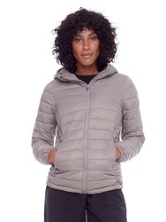 Yoho Ladies' | Women's Vegan Down (Recycled) Lightweight Packable Puffer, Taupe - Taupe