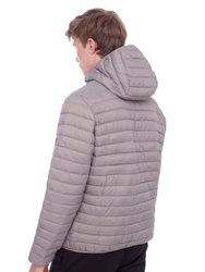 Yoho Men's Vegan Down (Recycled) Lightweight Packable Puffer, Taupe