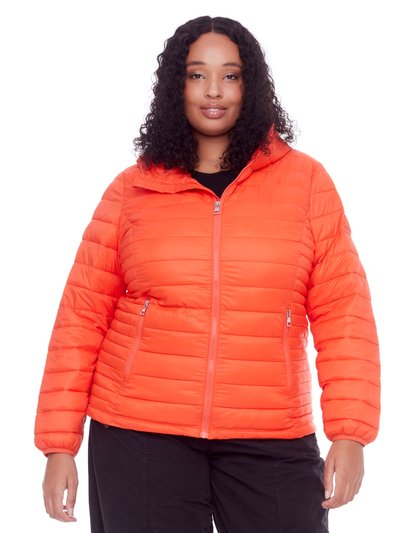 Alpine North Yoho Plus | Women's Vegan Down (Recycled) Lightweight Packable Puffer, Tangerine (Plus Size) product