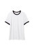 Alternative Apparel Mens 50/50 Vintage Jersey Ringer T-Shirt (White/Black) - White/Black