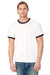 Alternative Apparel Mens 50/50 Vintage Jersey Ringer T-Shirt (White/Black)