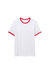 Alternative Apparel Mens 50/50 Vintage Jersey Ringer T-Shirt (White/Red) - White/Red