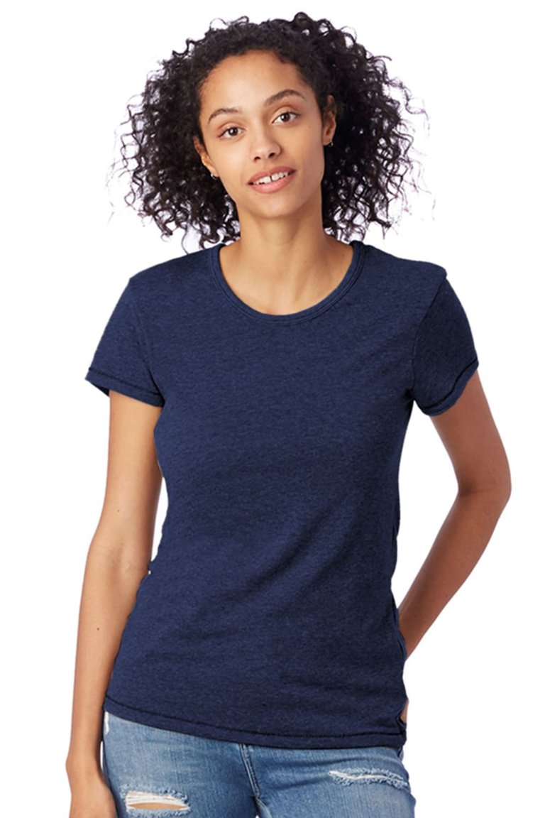 Alternative Apparel Womens/Ladies Vintage 50/50 T-shirt (Navy)