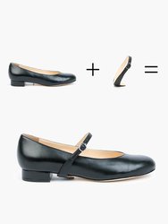 Black Ballet Flat + Twiggy Strap