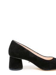 Customizable Black Suede Ballet Pump - Black