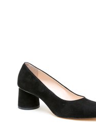 Customizable Black Suede Ballet Pump