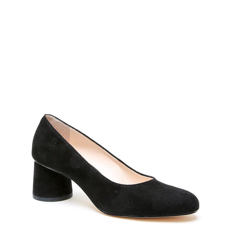 Customizable Black Suede Ballet Pump