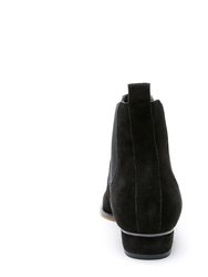 Customizable Black Suede Chelsea Boot