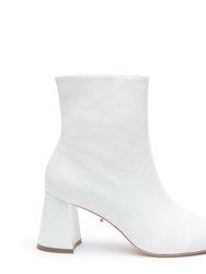Customizable White Ankle Boot - White