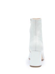 Customizable White Ankle Boot