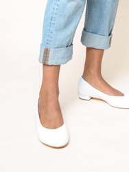 Customizable White Ballet Flat