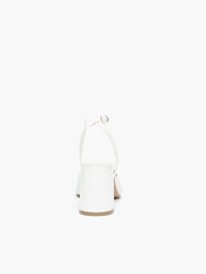 Customizable White V Mule + Marilyn Strap