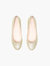 Gold Glitter Ballet Flat Shoes